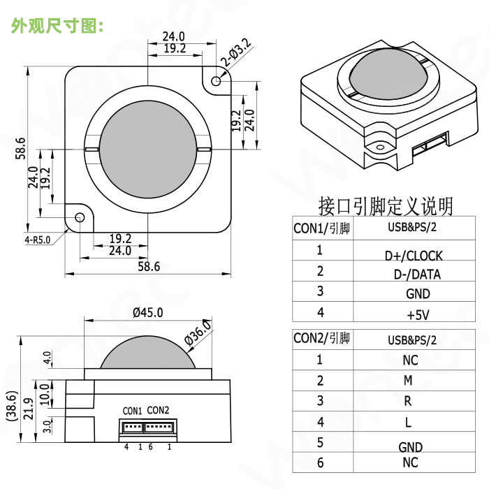 JS36C trackball